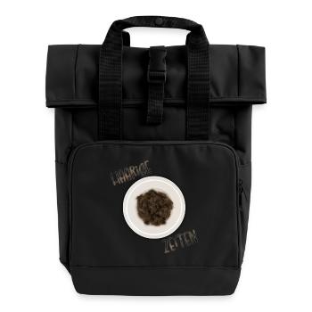 Haarige Zeiten - Rolltop Rucksack mit zwei Griffen - Schwarz - Vorne