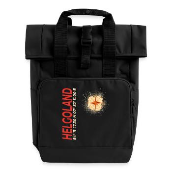 Helgoland - Rolltop Rucksack mit zwei Griffen - Schwarz - Vorne