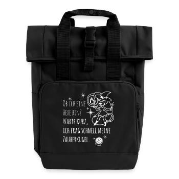 Demande à mon orbe magique – Sorcière spirituelle - Sac à dos Roll Top à deux anses - noir - Devant
