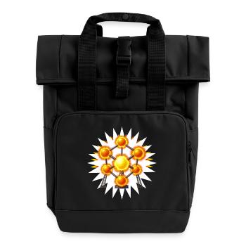 ATOMIC FUSION - Belgium - Roll Top Backpack with Two Handles - black - Front