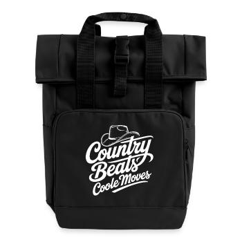 Country Moves Cool - Roll Top Backpack with Two Handles - black - Front