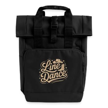 Line dancing my hobby - my passion - my thing - Roll Top Backpack with Two Handles - black - Front