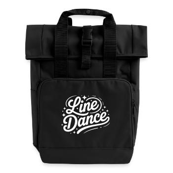 Line dancing my hobby - my passion - my thing - Roll Top Backpack with Two Handles - black - Front