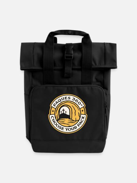 Easter360 - Rolltop Rucksack mit zwei Griffen - Schwarz