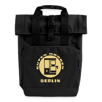Berlin Good morning coffee cup - Roll Top Backpack with Two Handles - black - Front