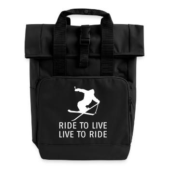 ride to live iiii - Sac à dos Roll Top à deux anses - noir - Devant