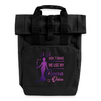 Laute Stimme - Rolltop Rucksack mit zwei Griffen - Schwarz - Vorne