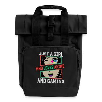 Anime et jeux vidéo - Sac à dos Roll Top à deux anses - noir - Devant