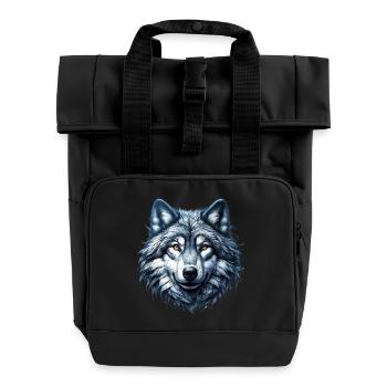Wolf - Rolltop Rucksack mit zwei Griffen - Schwarz - Vorne