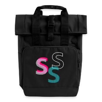 S Initiale - Sac à dos Roll Top à deux anses - noir - Devant