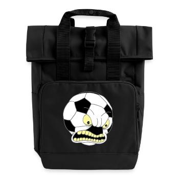 Ballon de football - Sac à dos Roll Top à deux anses - noir - Devant