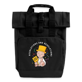 Gender Reveal Silvester - Rolltop Rucksack mit zwei Griffen - Schwarz - Vorne
