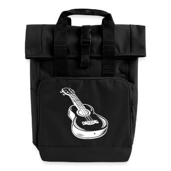Sketch de ukulélé - Sac à dos Roll Top à deux anses - noir - Devant