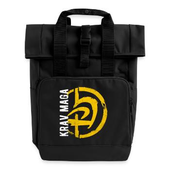 Kravmaga Krav Self Defense Gym GYM - Roll Top Backpack with Two Handles - black - Front