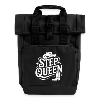 Step Queen Western Line Dance - Roll Top Backpack with Two Handles - black - Front