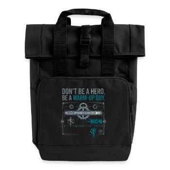 Calisthenics Warm Up - Roll Top Backpack with Two Handles - black - Front