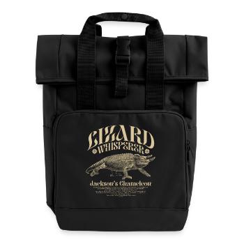 Jackson's Chamäleon Echsenflüsterer - Rolltop Rucksack mit zwei Griffen - Schwarz - Vorne