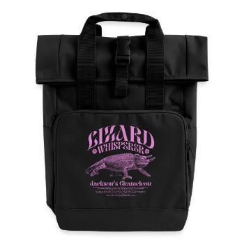 Jackson's Chamäleon Echsenflüsterer - Rolltop Rucksack mit zwei Griffen - Schwarz - Vorne