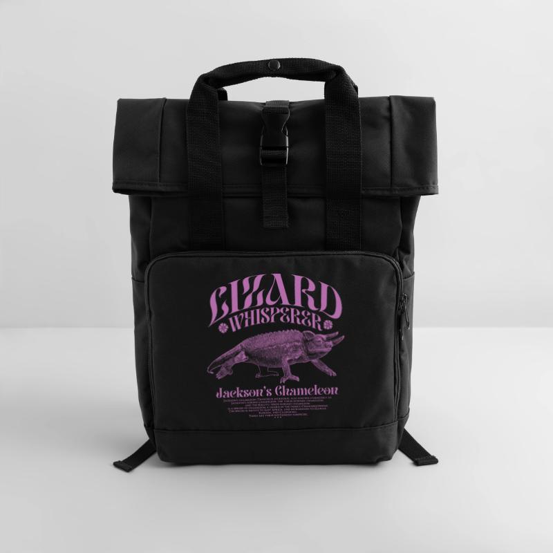 Jackson's Chameleon Lizard Whisperer Roll Top Backpack with Two Handles