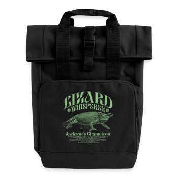 Jackson's Chamäleon Echsenflüsterer - Rolltop Rucksack mit zwei Griffen - Schwarz - Vorne