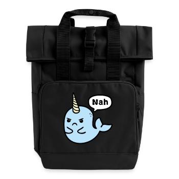 no-Whal - Sac à dos Roll Top à deux anses - noir - Devant