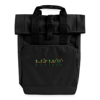 Glasgow Semaphore - Roll Top Backpack with Two Handles - black - Front