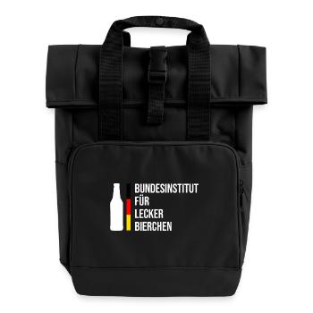 Federal Institute for Delicious Beers - Roll Top Backpack with Two Handles - black - Front