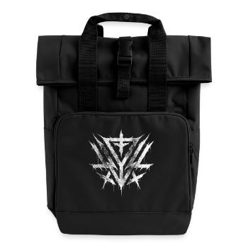 Tribal Metal - Roll Top Backpack with Two Handles - black - Front
