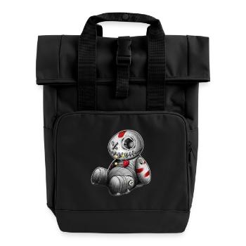 CHARIVARI Puppe - Rolltop Rucksack mit zwei Griffen - Schwarz - Vorne