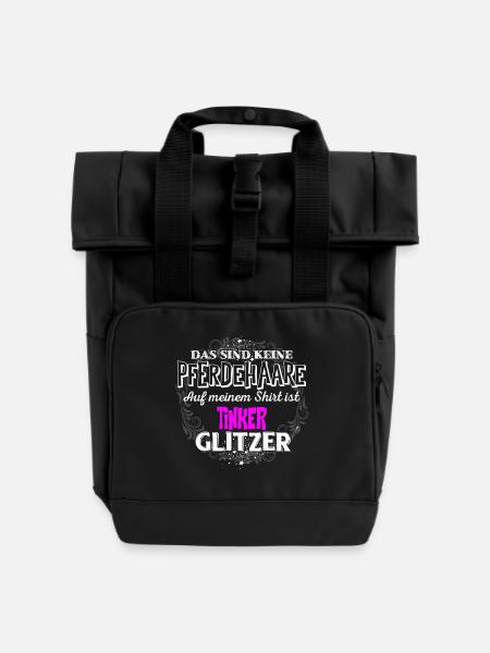 TINKER - Glitzer - Rolltop Rucksack mit zwei Griffen - Schwarz