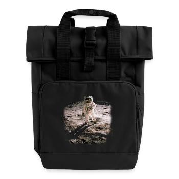 Man in the Moon - Roll Top Backpack with Two Handles - black - Front