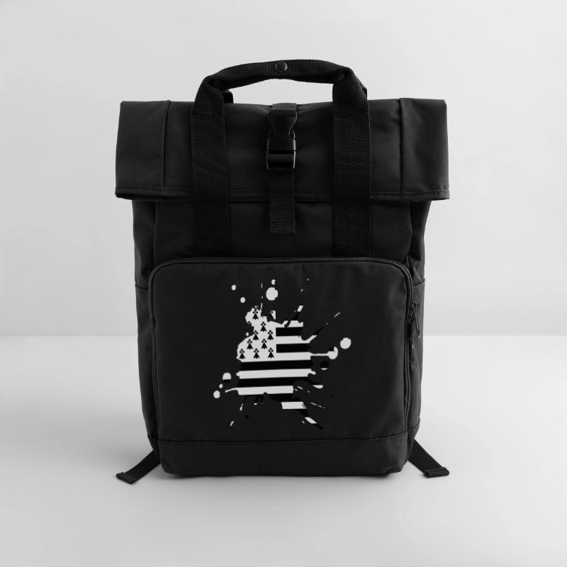 UK-Flagge Patch 2 Rolltop Rucksack mit zwei Griffen