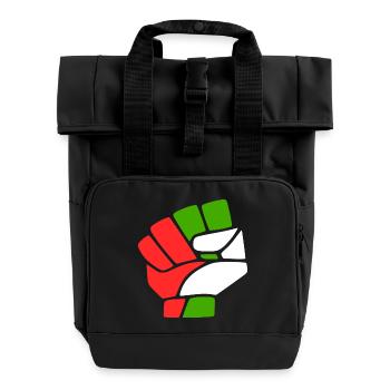 palestina - Roll Top Backpack with Two Handles - black - Front