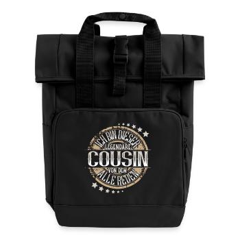 Cousin - Rolltop Rucksack mit zwei Griffen - Schwarz - Vorne