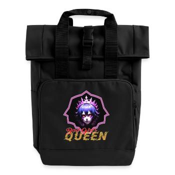 Bad Girl's Queen - Roll Top Backpack with Two Handles - black - Front