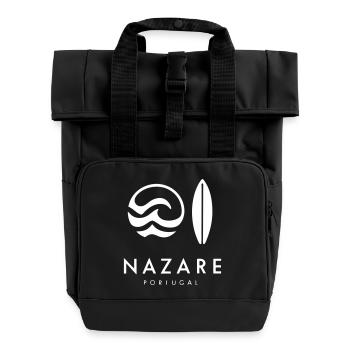 Design Surf Retro Nazare - Rolltop Rucksack mit zwei Griffen - Schwarz - Vorne
