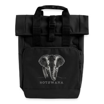 Botswana-Macht - Rolltop Rucksack mit zwei Griffen - Schwarz - Vorne