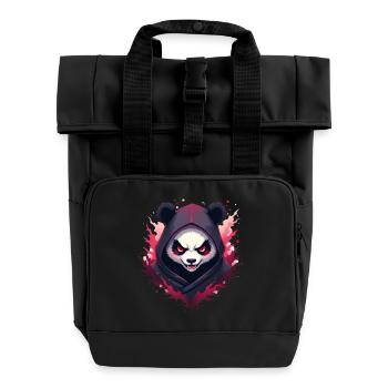 Panda ninja maléfique - Sac à dos Roll Top à deux anses - noir - Devant