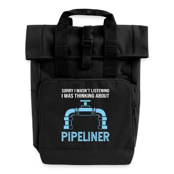 Schlosser Installateur Montage - Rolltop Rucksack mit zwei Griffen - Schwarz - Vorne