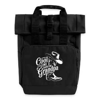 Cool Grandpa Dance Design - Roll Top Backpack with Two Handles - black - Front