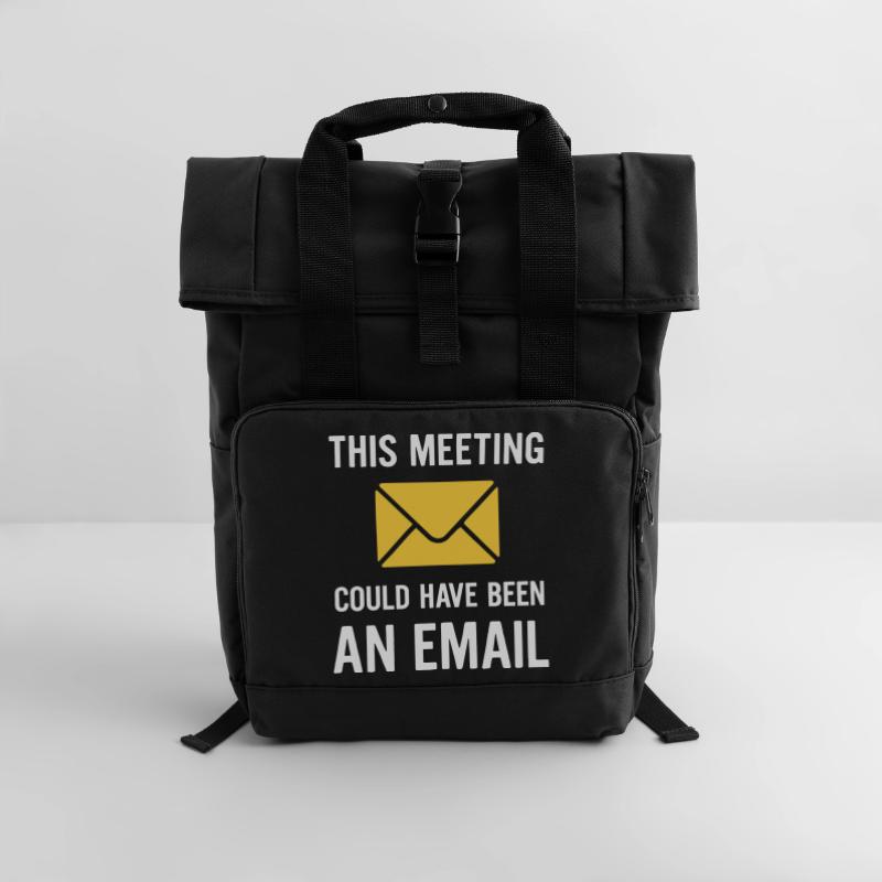Meeting oder E-Mail Rolltop Rucksack mit zwei Griffen