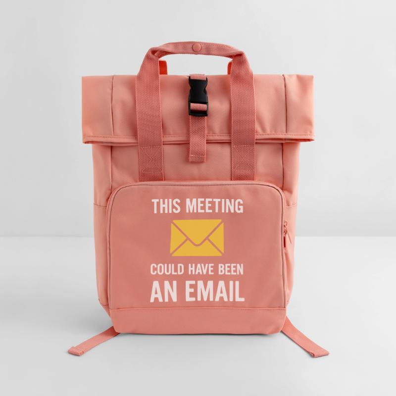 Meeting oder E-Mail Rolltop Rucksack mit zwei Griffen