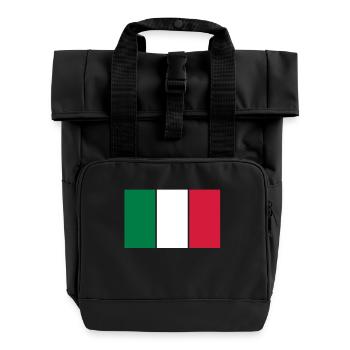 italien_50 - Rolltop Rucksack mit zwei Griffen - Schwarz - Vorne