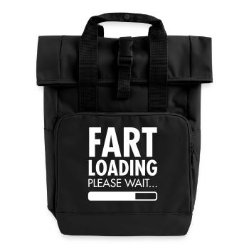 Fart Loading - Please Wait - Rolltop Rucksack mit zwei Griffen - Schwarz - Vorne