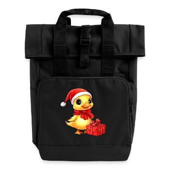 Entchen Christmas - Rolltop Rucksack mit zwei Griffen - Schwarz - Vorne
