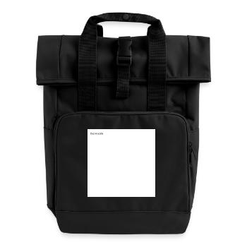blank slate - Roll Top Backpack with Two Handles - black - Front