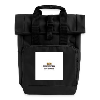 404 Motivation Not found  - Rolltop Rucksack mit zwei Griffen - Schwarz - Vorne