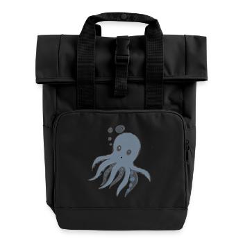 Octopus - dessin de poulpe - Sac à dos Roll Top à deux anses - noir - Devant