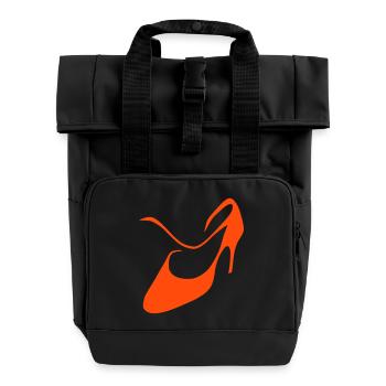 Argentine Tango - Women Dance Shoes - Design - Roll Top Backpack with Two Handles - black - Front