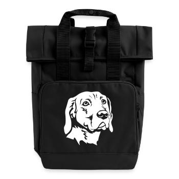 Gonczy Polski Kopf "Black Edition" - Rolltop Rucksack mit zwei Griffen - Schwarz - Vorne